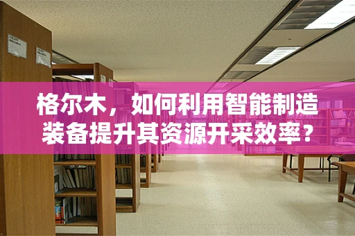 格尔木，如何利用智能制造装备提升其资源开采效率？