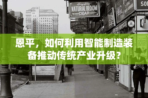 恩平，如何利用智能制造装备推动传统产业升级？