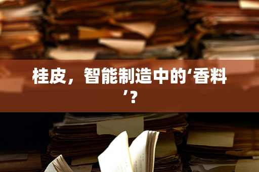 桂皮，智能制造中的‘香料’？