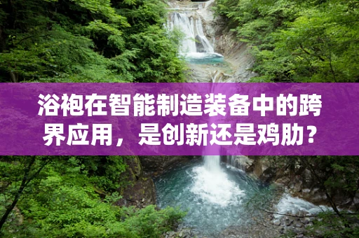 浴袍在智能制造装备中的跨界应用，是创新还是鸡肋？