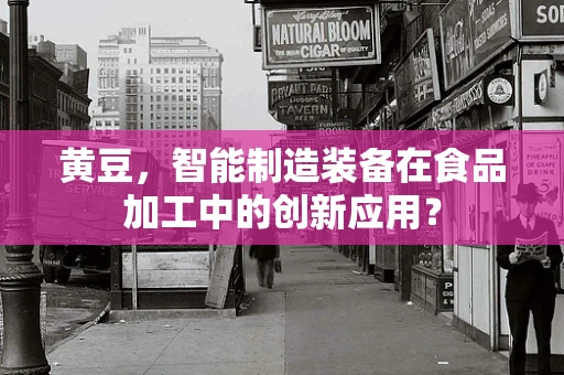 黄豆，智能制造装备在食品加工中的创新应用？