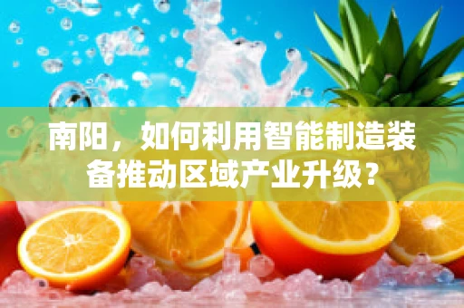 南阳，如何利用智能制造装备推动区域产业升级？