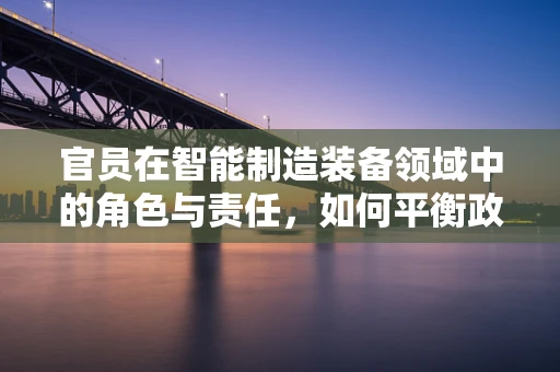 官员在智能制造装备领域中的角色与责任，如何平衡政策引导与市场创新？