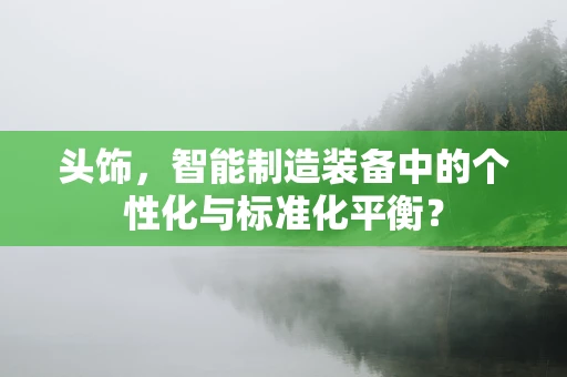 头饰，智能制造装备中的个性化与标准化平衡？